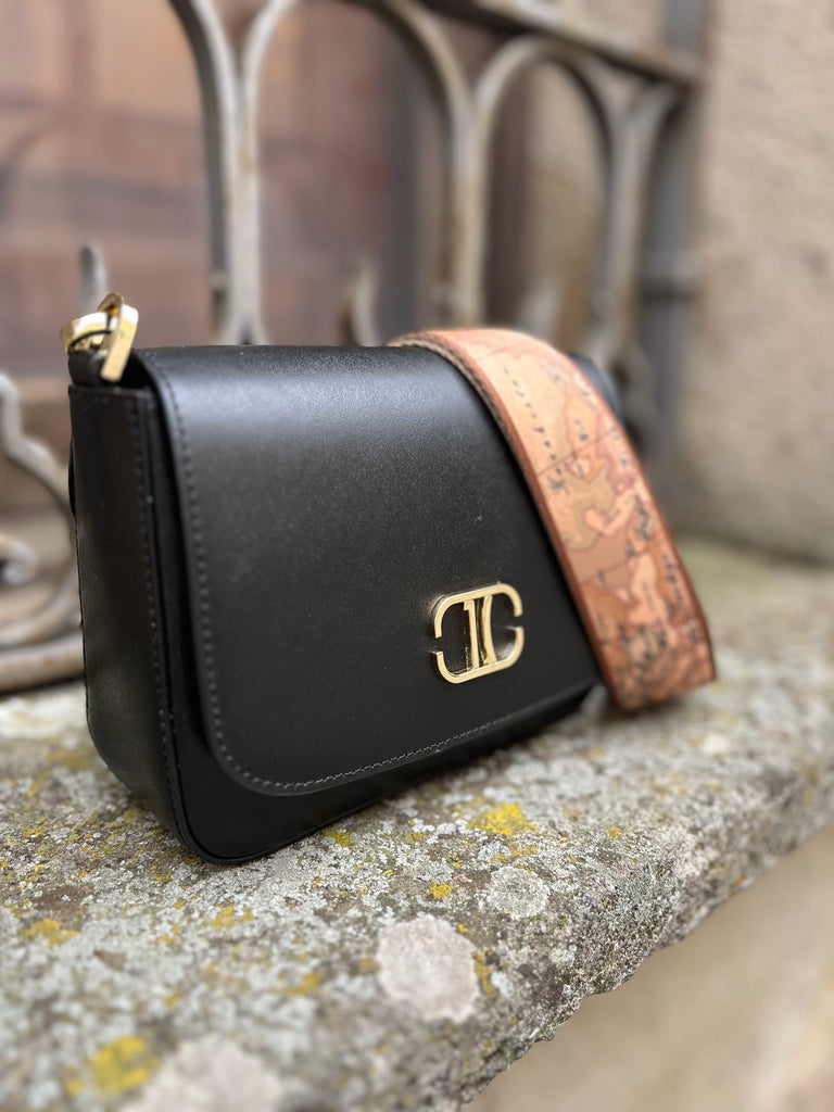 Borsa a Tracolla in pelle con patta - Alviero Martini