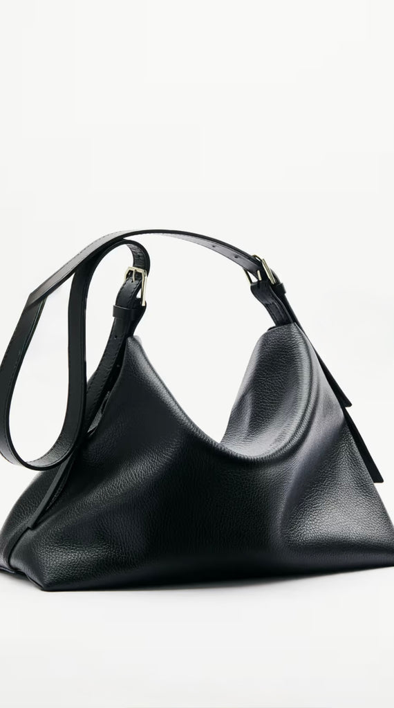 Borsa a spalla in pelle con tracolla - Patrizia Pepe