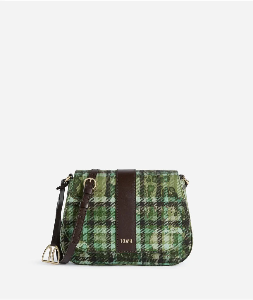 Tartan Soul tracolla Verde Muschio - Alviero Martini