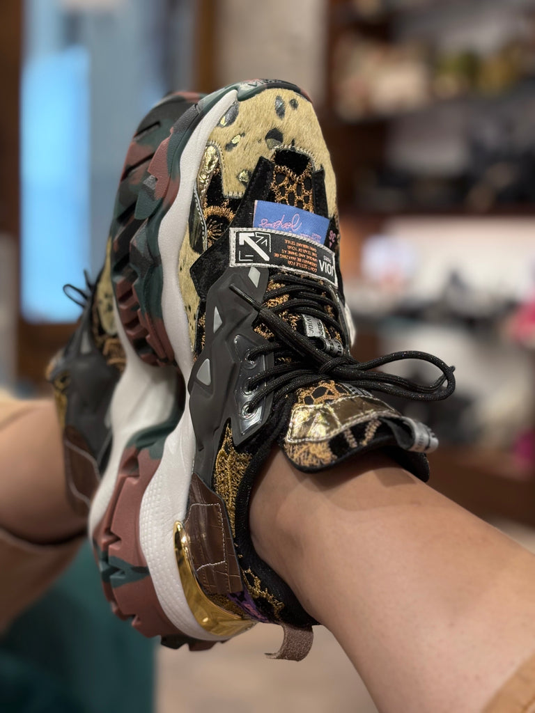 Sneaker PARISLAZY DARKGREEN BROWN - Joia paris
