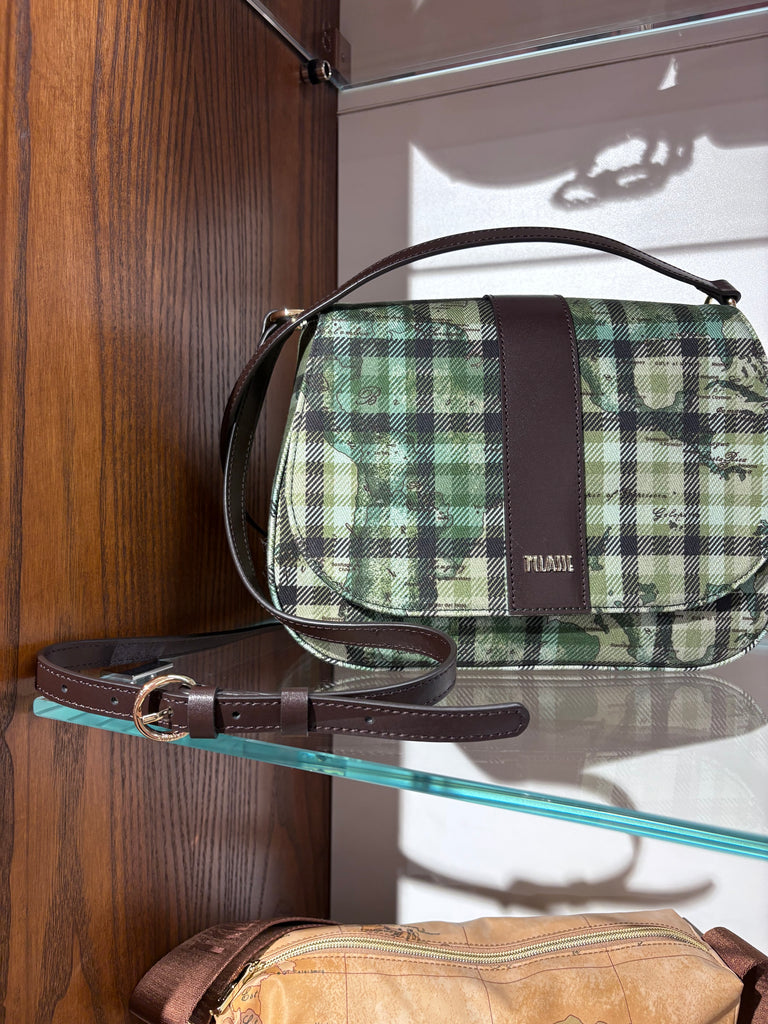 Tartan Soul tracolla Verde Muschio - Alviero Martini