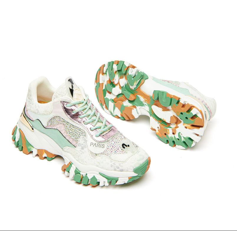 Sneaker BEIGE GREEN - Joia paris